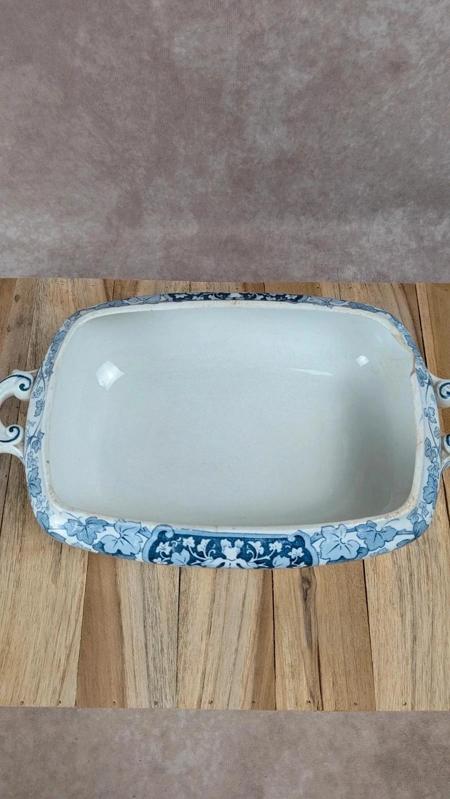 Légumière ancienne Kg Lunéville modèle Marceau décor bleu – photo 4